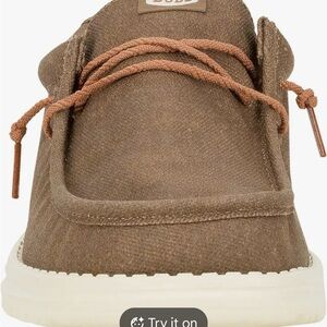 Hey Dude Men's Wally waxed canvas shoes in Walnut